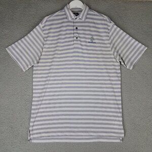 FootJoy Polo Shirt Adult Medium Golf Performance Striped Reunion Golf Club Men's